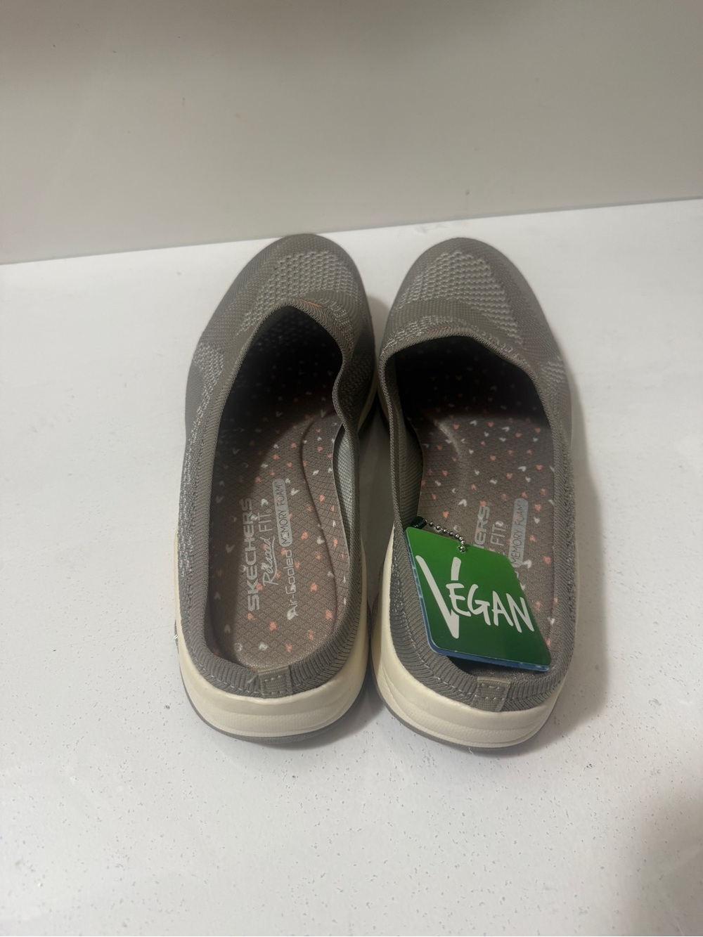 Skechers Slip-On Knit Walking Shoes - Taupe - Picture 3 of 9